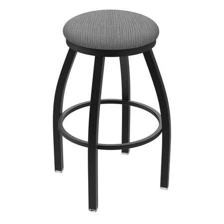 Holland Bar Stool Co 30" Swivel Bar Stool, Black Wrinkle, Graph Seat X802